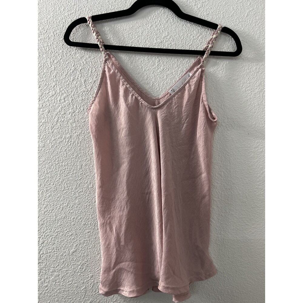 Wanderlux Womans Sleeveless Tank Cami‎ Braided Straps Pink Size S